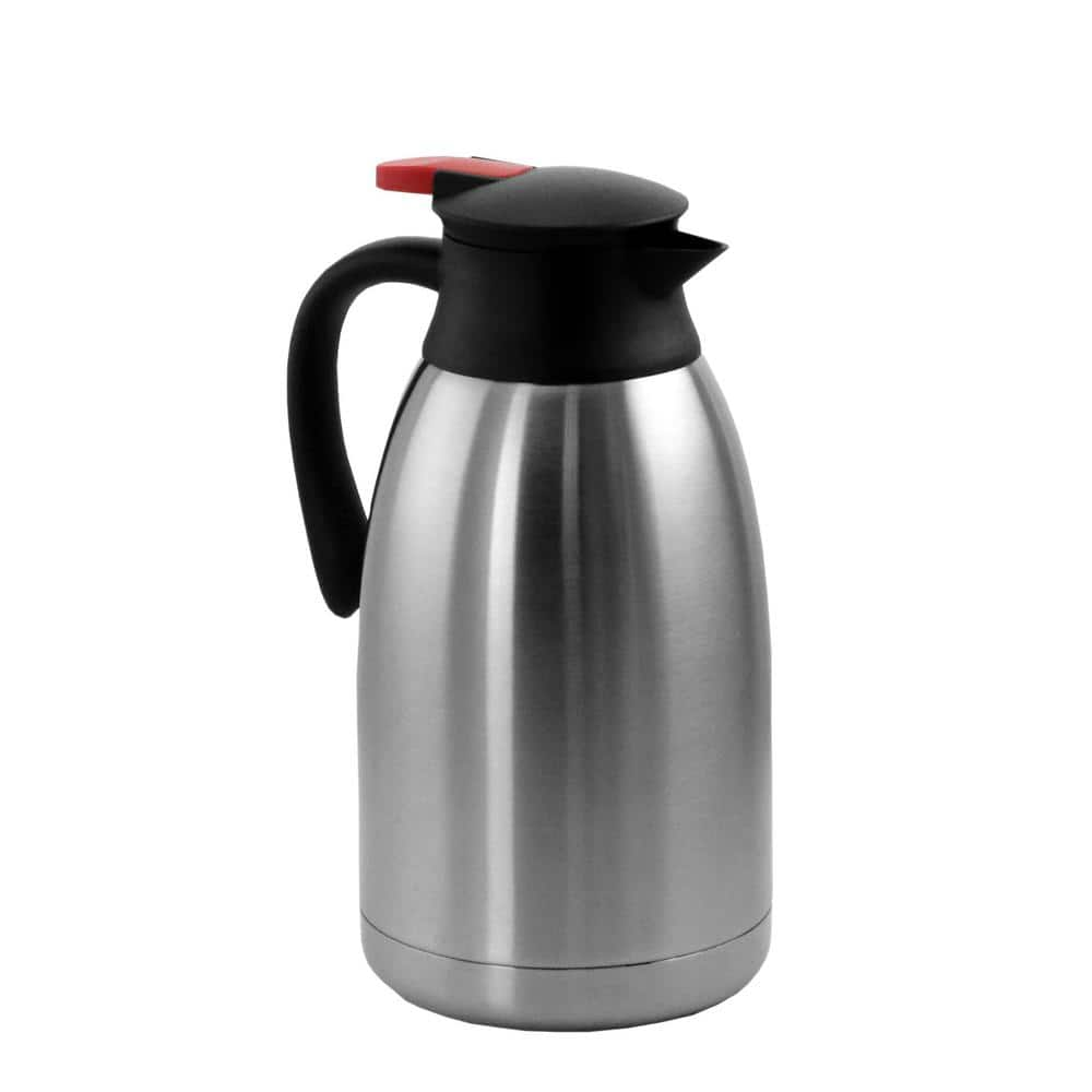 MegaChef 67.6 fl. oz. Stainless Steel Thermal Carafe with Black LID ...