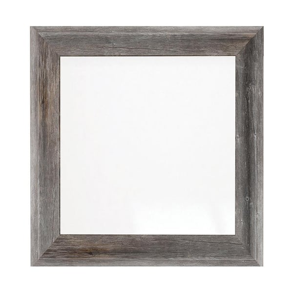 BrandtWorks 26.5 in. W x 28.5 in. H Americana Timber Rustic Sloped Wall Mirror