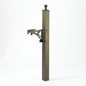 Deluxe Mailbox Post and Brackets in French Bronze