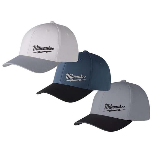 Men's Workskin Large/X-Large Fitted Hat 3-Pack - Grey, Blue, Dark Grey