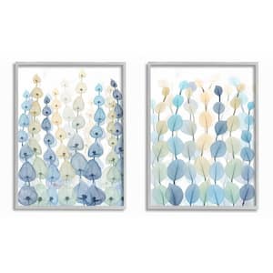 11 in. x 14 in. "Seaweeds And Ocean Plants Blue Green Pattern Designs" by Albert Koetsier Framed Wall Art