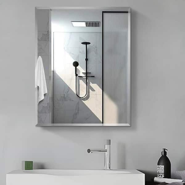Xzkai 24 in. W x 30 in. H Rectangular Medicine Cabinet with Mirror