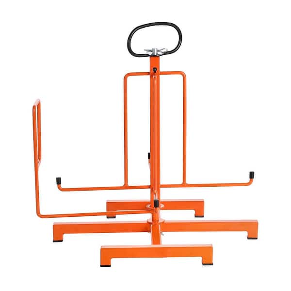 Cable Dispenser Floor or Stud Mounted Wire Spool Rack Portable Wire Rack Dispenser with Anti-Slip Metal Handle