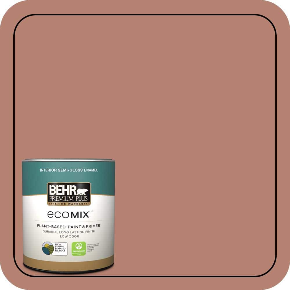 1 qt. #S180-5 Auburn Glaze Semi-Gloss Enamel EcoMix Plant-Based Interior Paint & Primer price history on PriceWatchPro