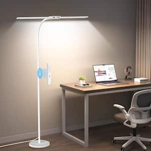 Brightech Sky Flux 67 in. White Industrial 1-Light Dimmable and