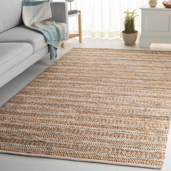 Natura 5 ft. x 8 ft. Natural/Brown Modern Striped Area Rug