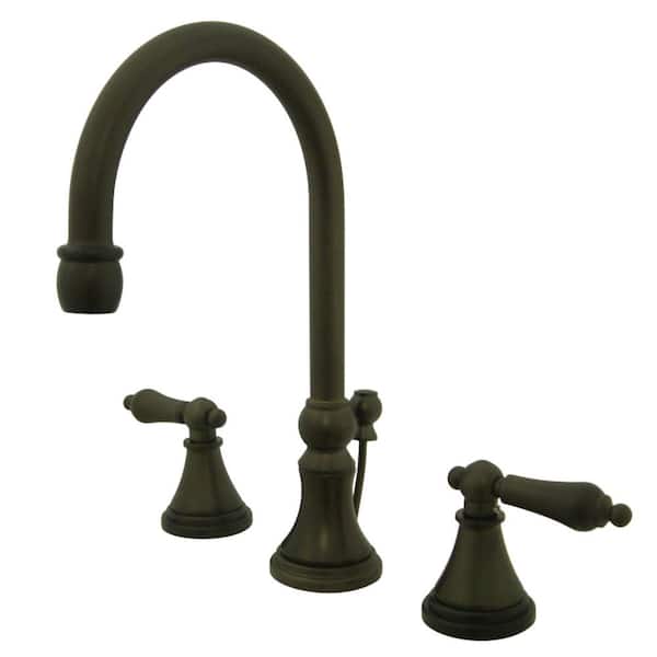 Kingston Brass Governor 8 in. Widespread 2-Handle Bathroom Faucet in Oil Rubbed Bronze