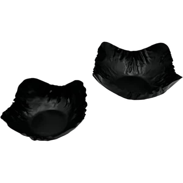 Set of 2 Aluminum Metal Decorative Black Bowl