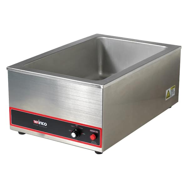 Winco 17 Qt. Silver Food Warmer