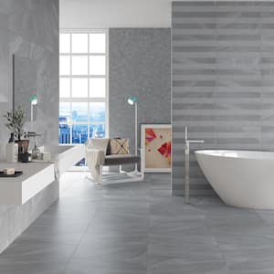Austral Grey 12 in. x 12 in. Glazed Porcelain Floor and Wall Mosaic Tile (6 sq. ft. / case)