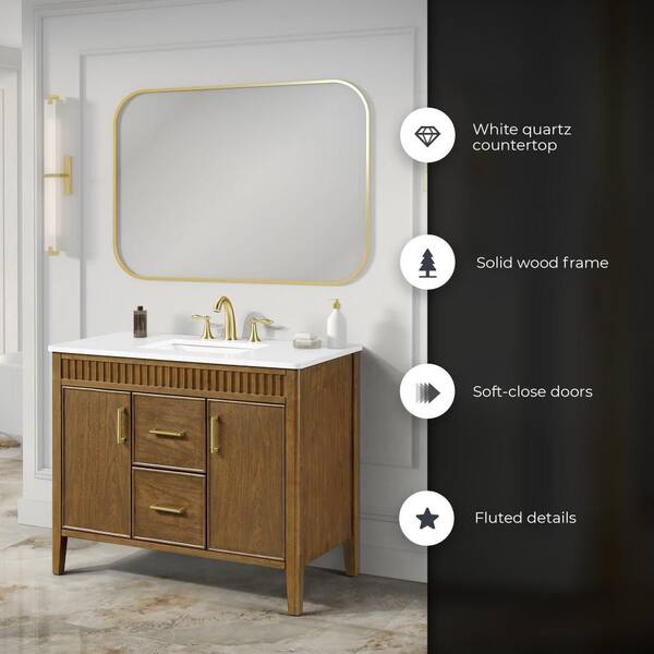 OVE Decors Juliette 42 in. Single Sink Freestanding Warm Walnut