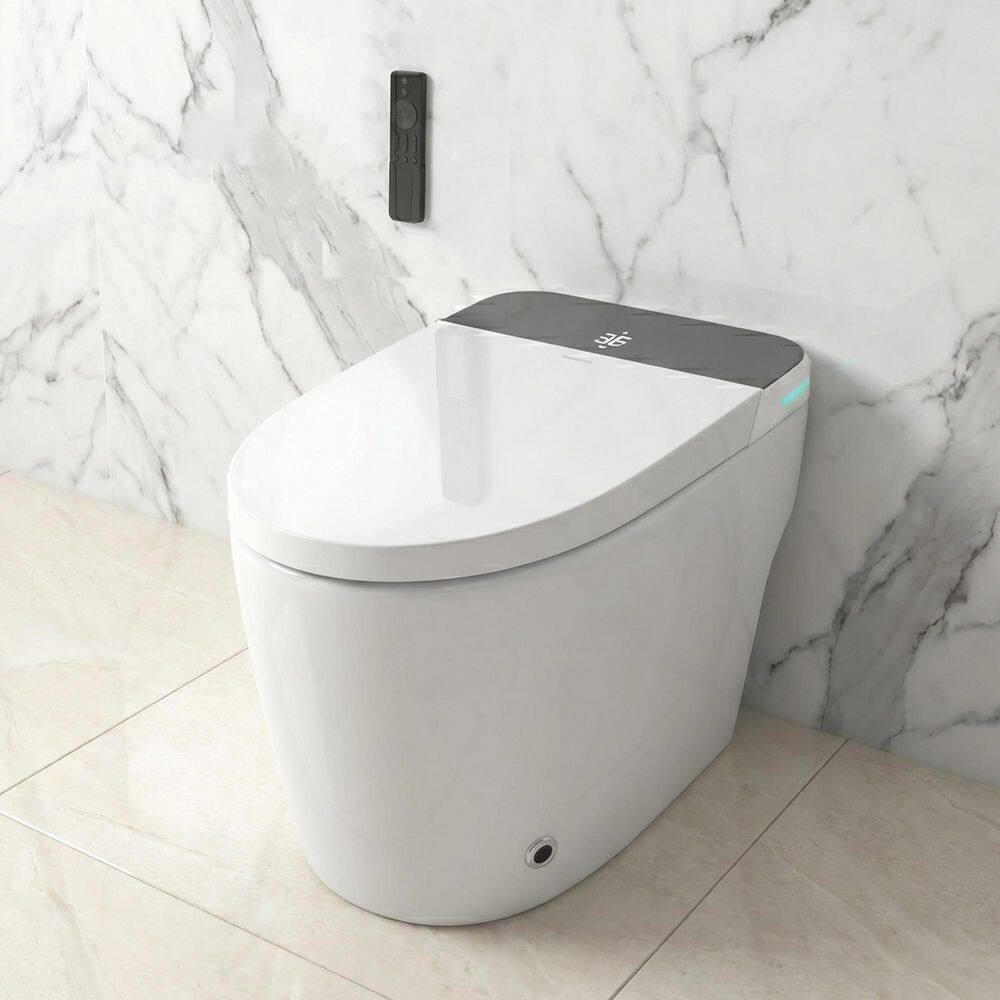 Elongated Smart Bidet Toilet Built in Tank 1.28 GPF Toilet with Auto Open and Close Lid Heated Seat, Warm Dryer in White price history on PriceWatchPro