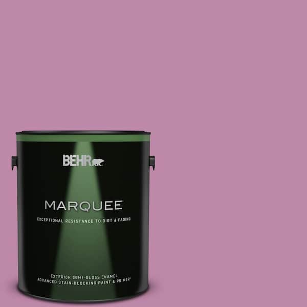 BEHR MARQUEE 1 gal. #M120-5 Rosy Semi-Gloss Enamel Exterior Paint & Primer
