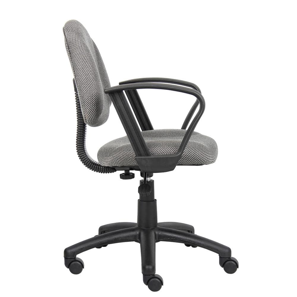 ErgoFlex Gray Fabric Task Chair with Swivel & Adjustable Height
