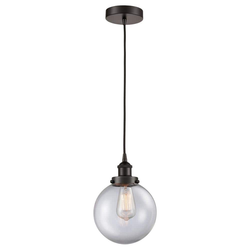 Beacon 60-Watt 1-Light Oil Rubbed Bronze Standard Mini Pendant Light with Clear Glass Shade, No Bulbs Included price history on PriceWatchPro