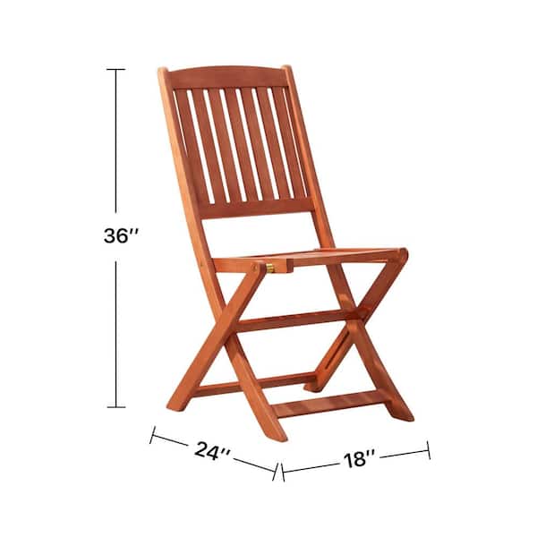 Malibu Outdoor Folding Bistro Chair Set of 2 Vifah V04
