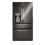 23 cu. ft. French Door Refrigerator, Door-In-Door, Dual and Craft Ice in PrintProof Black Stainless Steel, Counter Depth