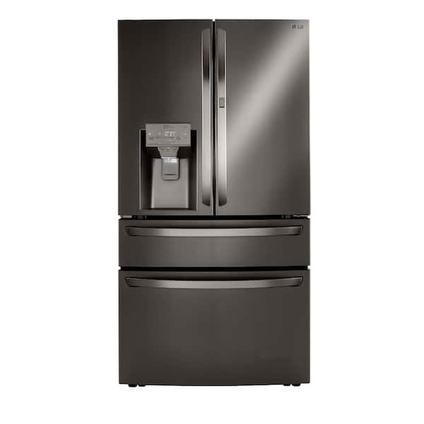 LG 23 cu. ft. French Door Refrigerator, Door-In-Door, Dual and Craft Ice in PrintProof Black Stainless Steel, Counter Depth
