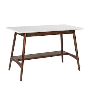 Avalon Off-White/Pecan 48 in. W x 24 in. D x 30 in. H Desk