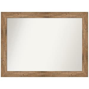 Owl Brown 43.5 in. W x 32.5 in. H Rectangle Non-Beveled Wood Framed Wall Mirror in Brown