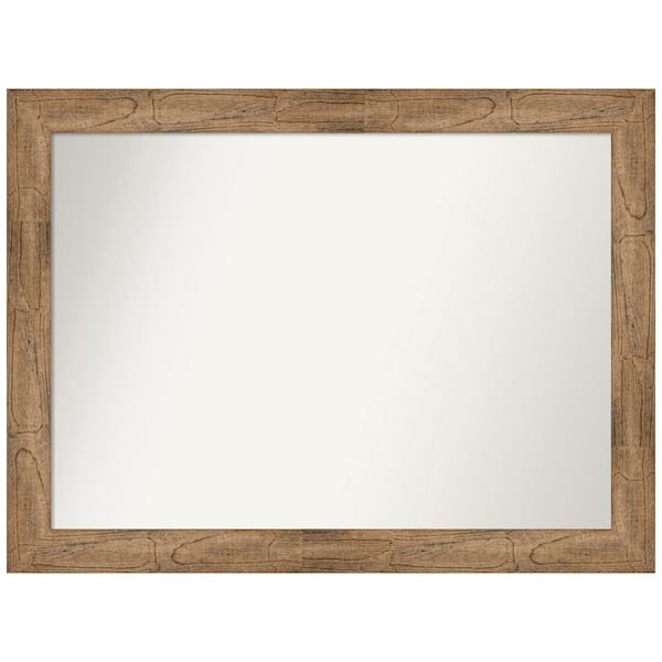 Amanti Art Owl Brown 43.5 in. W x 32.5 in. H Rectangle Non-Beveled Wood Framed Wall Mirror in Brown