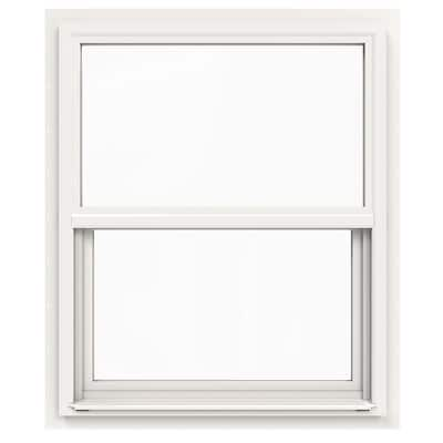 30 in. x 36 in. V-4500 Series White Single-Hung Vinyl Window with Fiberglass Mesh Screen