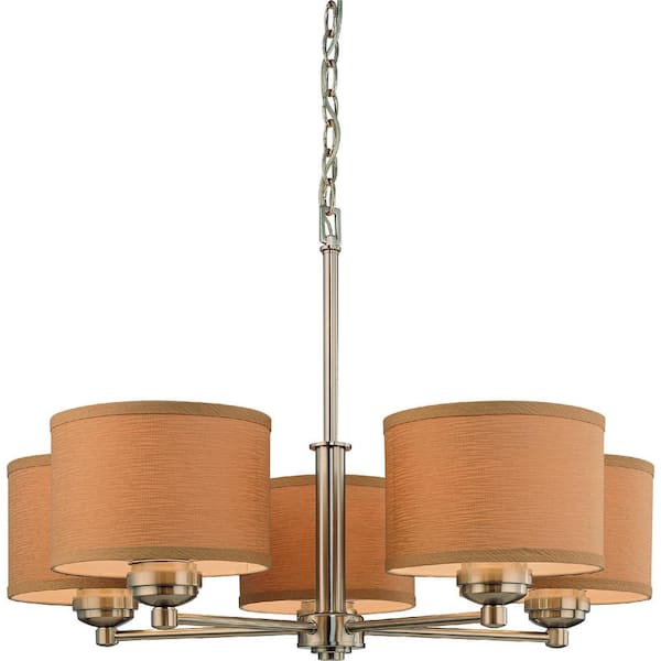 Volume Lighting Calare 5-Light Brushed Nickel Interior Chandelier