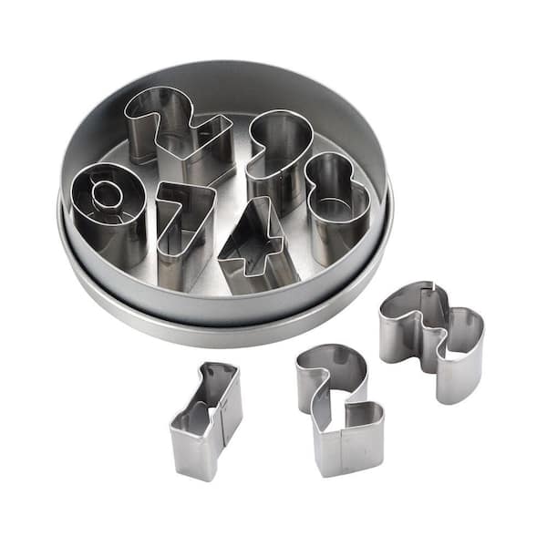 Cake Boss Decorating Tools 9-Piece Stainless Steel Number Cookie Cutter Set