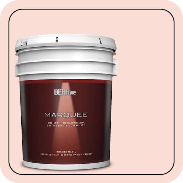 BEHR MARQUEE 5 gal. #170A-1 Pink Parfait Matte Interior Paint & Primer