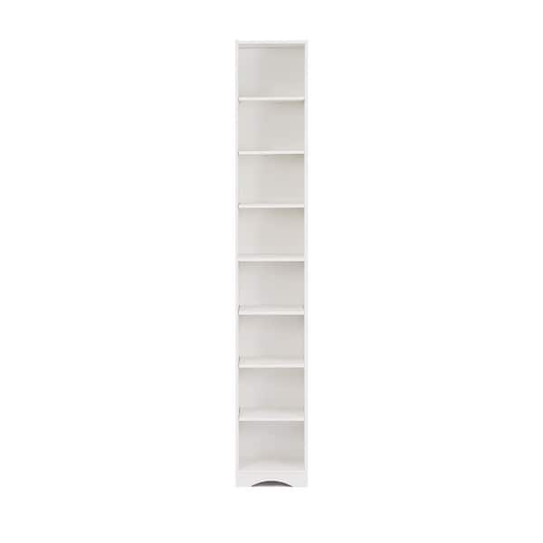 VECELO Tall Narrow Bookshelf with Adjustable Shelves – Stylish