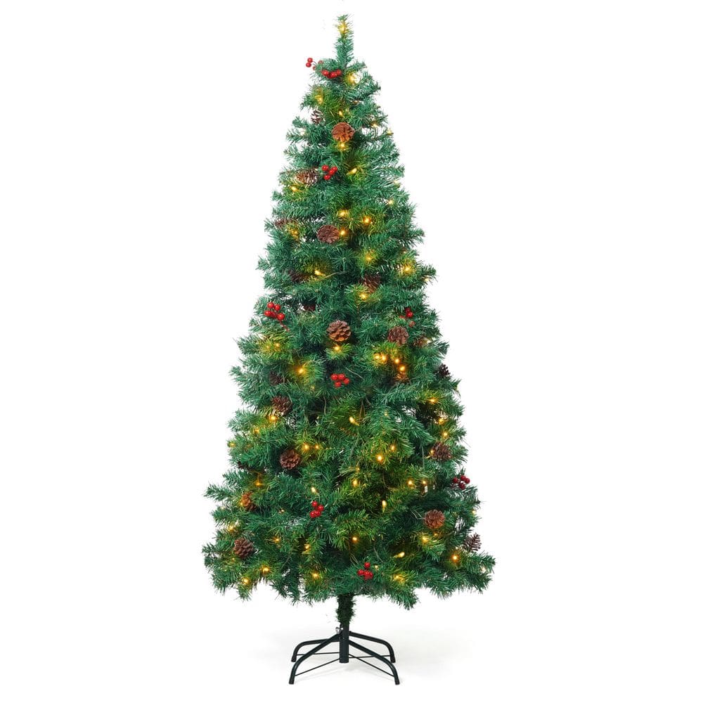UPC 702556163221 product image for 4.5 ft. Pre-Lit LED Slim Pencil Tree Artificial Christmas Tree with 150 Lights w | upcitemdb.com