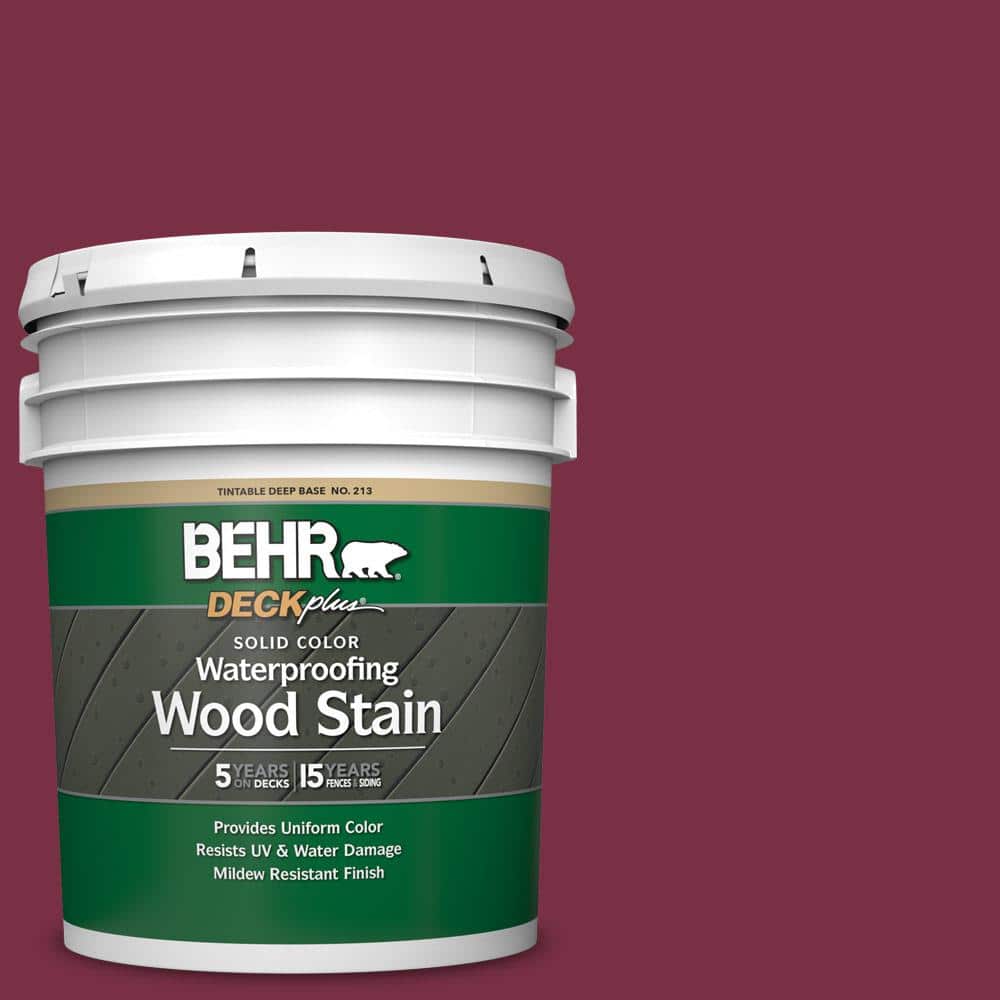 5 gal. #PPU1-13 Spiced Wine Solid Color Waterproofing Exterior Wood Stain