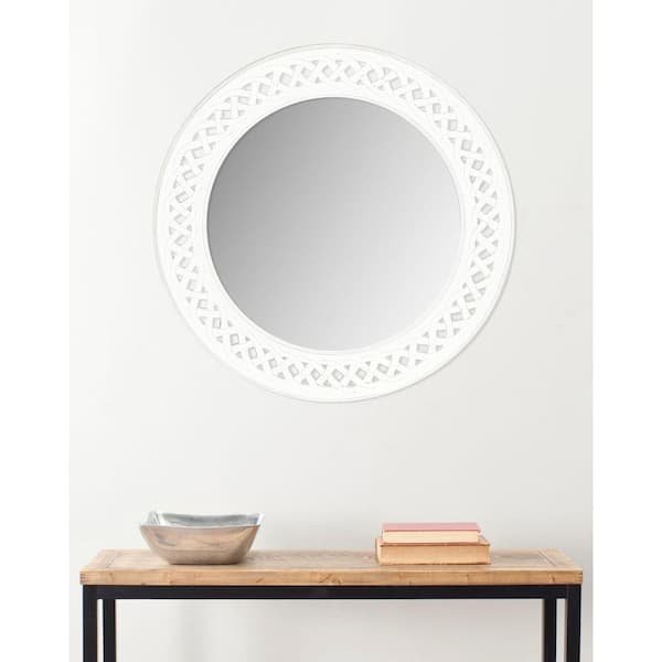 SAFAVIEH Braided Chain 24 in. H x 24 in. W solid Wood Framed Mirror