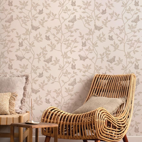 Fawn Monarch Unpasted Wallpaper Roll (Covers 60 sq. ft.)