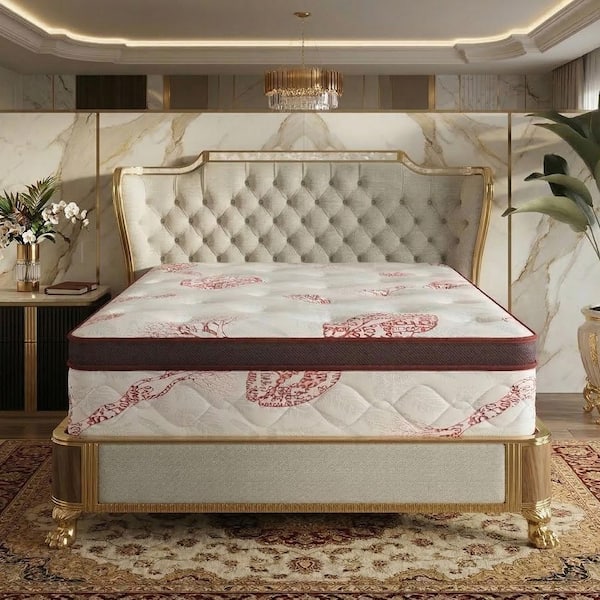 RejuvaRest King Firm 13 in. Eurotop Memory Foam Mattress, Pressure-Relief Support, Made in USA, Bed in a Box