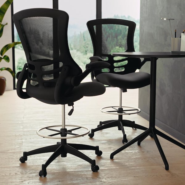 Carnegy Avenue Black Kelista Mid-Back Swivel Office Chair with