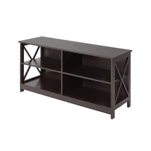 Oxford 47 in. Espresso Wood TV Stand Fits TVs Up to 46 in. with Cable Management