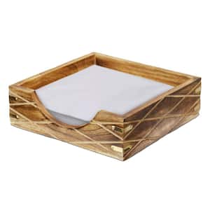 Tabletop Decorative Wood Napkin Holder for Kitchen, Dining Table and Counter Tops