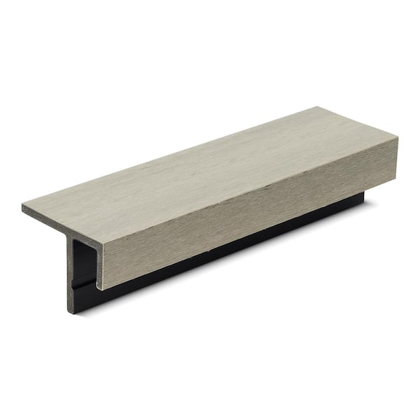 Unbranded 3.5 in. x 2.5 in. x 12 ft. Opal Soar End Trim (Horizontal) Composite Siding Board