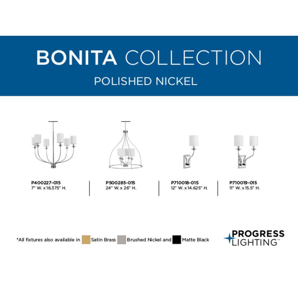 Elegant Bonita Polished Chrome Wall Sconce with Summer Linen Shade