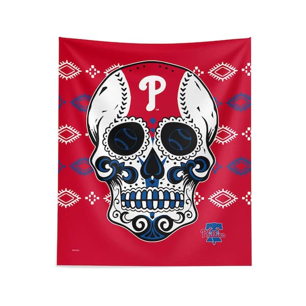 THE NORTHWEST GROUP MLB Phillies Candy Skull Printed Wall Hanging