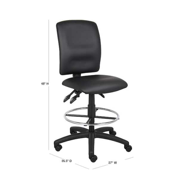 BOSS Office Products Black Multi Function Leather Plus Drafting