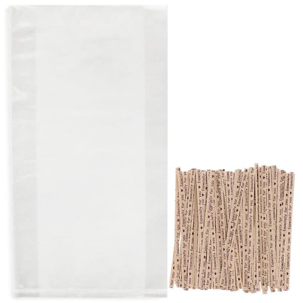 Unbranded 100 Pieces Reusable Plastic Bread Loaf Storage Bags With Ties 18 x 4 x 8 in. For Homemade Bread Gift Giving