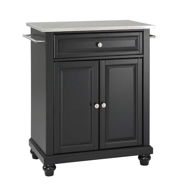 Crosley Cambridge Portable Kitchen Island with Stainless Steel Top ...