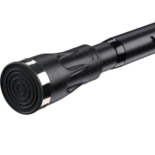Adjustable Heavy Duty Tension Curtain Rod 17.20 in. x 4.20 in. W Black Waterproof Rust-Proof Shower Closet Window