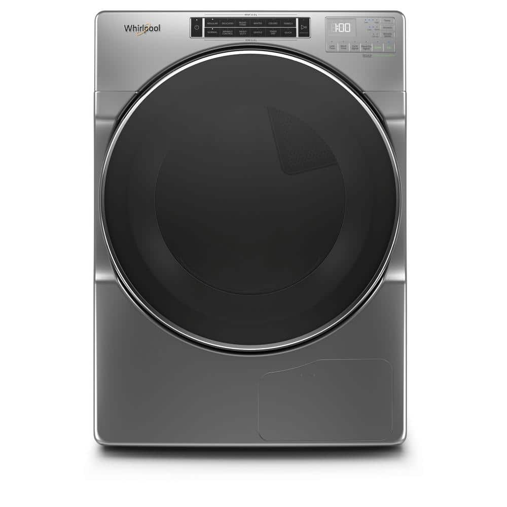Whirlpool 7.4 cu. ft. 240-Volt Stackable Chrome Shadow Electric Ventless  Dryer with Intuitive Touch Controls, ENERGY STAR WHD862CHC - The Home Depot