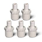 1/2 in. Plastic PEX Poly Alloy Adapter PEX x MPT Barb Pipe Fitting (5-Pack)