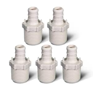 1/2 in. x 3/4 in. Plastic PEX Poly Alloy Adapter PEX x MPT Barb Pipe Fitting (5-Pack)