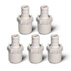 3/4 in. x 3/4 in. Plastic PEX Poly Alloy Adapter PEX x MPT Barb Pipe Fitting (5-Pack)