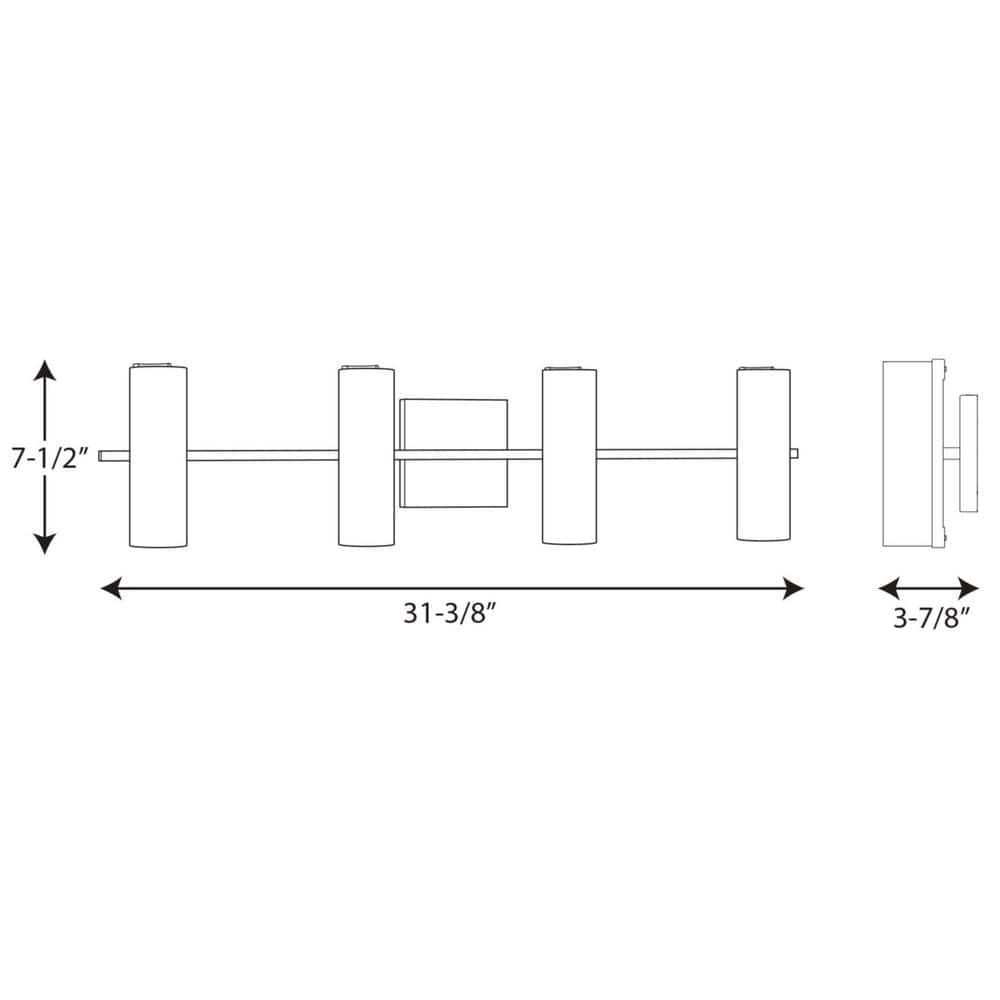 Colonnade Polished Chrome LED Bath Vanity Light Fixture